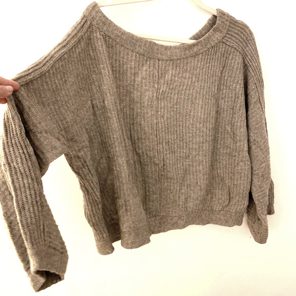 Inhabit Grey Yak Wool Blend Knit Button Back Sweater - Picture 1 of 4